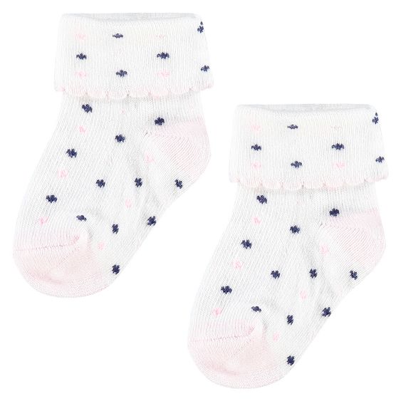 Noppies Socken 2er Pack Raleigh Streifen - Bunt Weiß - Gr. 3 - 6 Monate