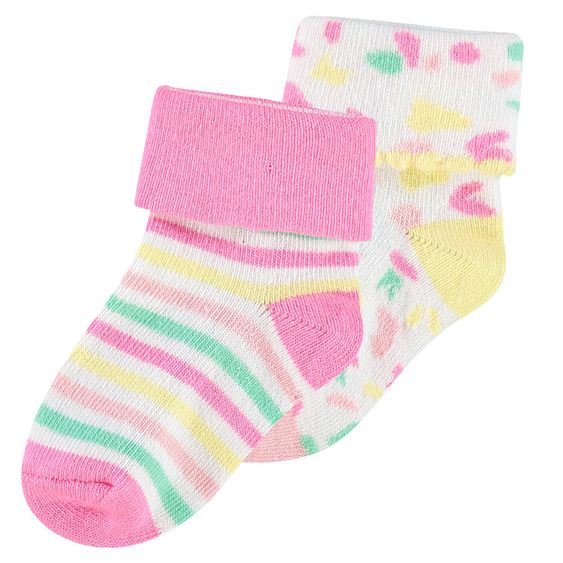 Noppies Socken 2er Pack Salinas - Streifen - Bunt - Gr. 3 - 6 Monate