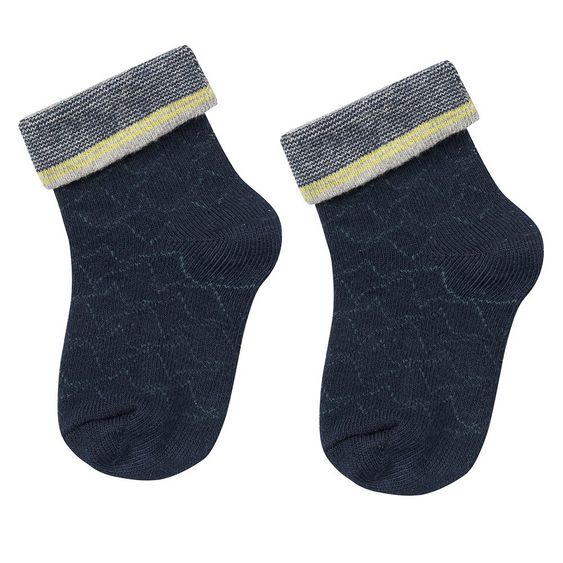 Noppies Socken 2er Pack Ty - Ringel Marine - Gr. 0 - 3 Monate