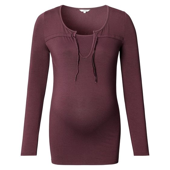 Noppies Still-Shirt Langarm Anna - Aubergine - Gr. S