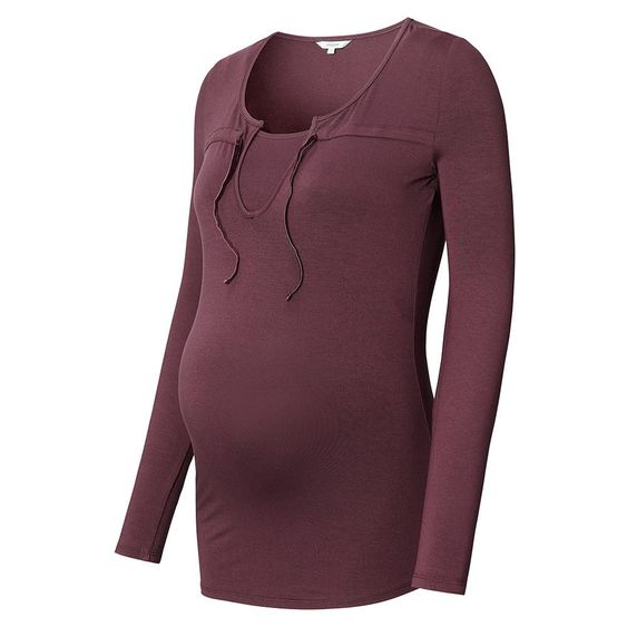 Noppies Still-Shirt Langarm Anna - Aubergine - Gr. S