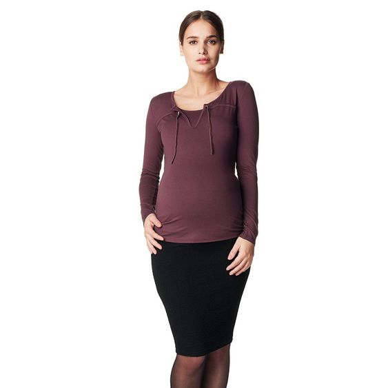 Noppies Still-Shirt Langarm Anna - Aubergine - Gr. S