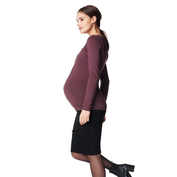 Noppies Still-Shirt Langarm Anna - Aubergine - Gr. S