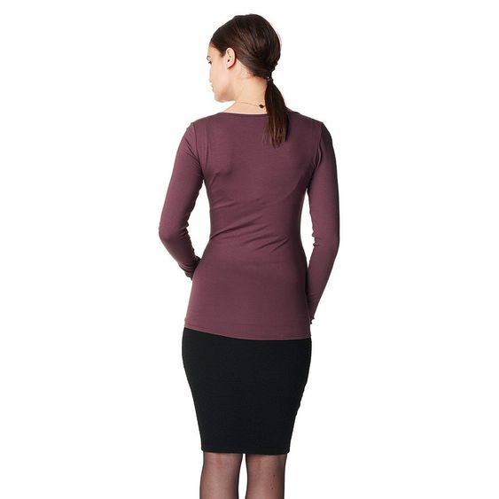 Noppies Still-Shirt Langarm Anna - Aubergine - Gr. S