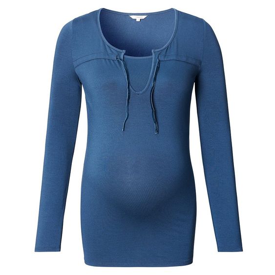 Noppies Still-Shirt Langarm Anna - Dunkel-Petrol - Gr. XL