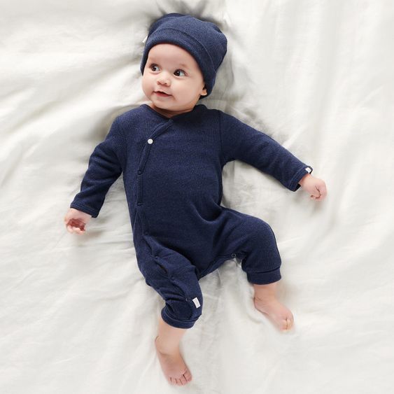 Noppies Romper Nevis - Navy Melange - Gr. 74