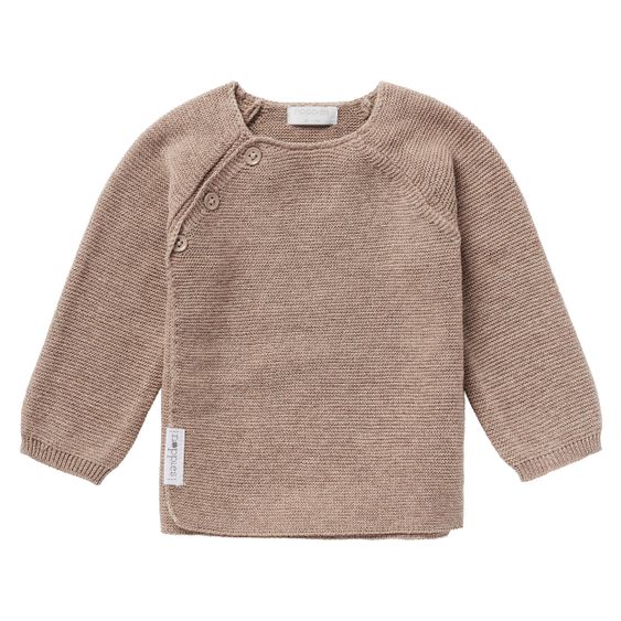 Noppies Strick-Langarmshirt Pino - Taupe Melange - Gr. 74