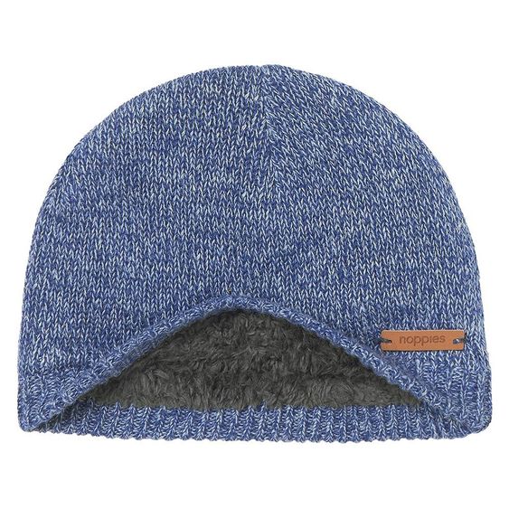 Noppies Strick-Mütze Carson - Blau Melange - Gr. 0 - 3 Monate
