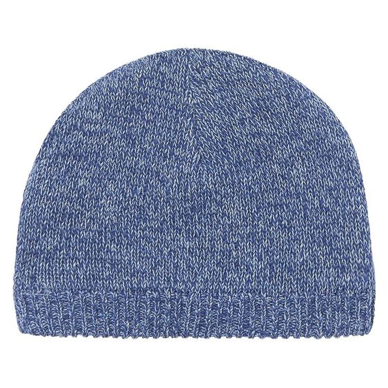 Noppies Strick-Mütze Carson - Blau Melange - Gr. 0 - 3 Monate