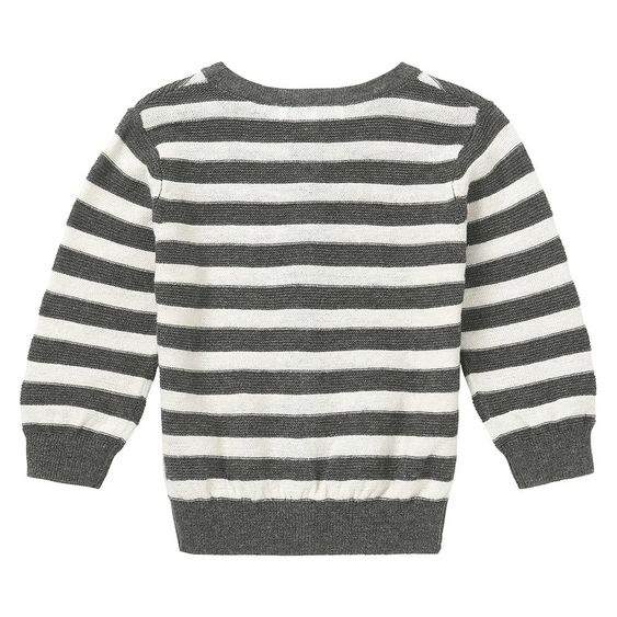 Noppies Strickjacke Daone - Ringel Grau Melange - Gr. 62