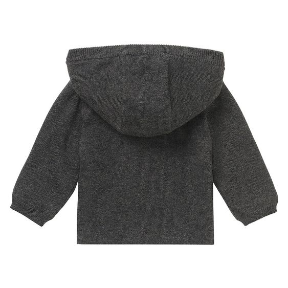 Noppies Strickjacke mit Kapuze Indio - Dunkelgrau Melange - Gr. 62