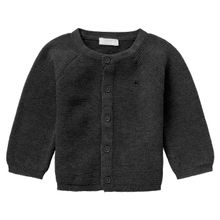 Strickjacke Naga - Dunkelgrau Melange - Gr. 68