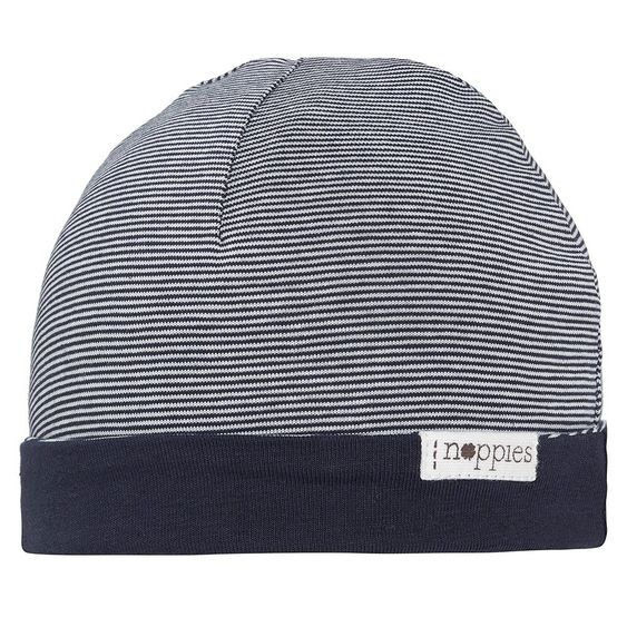 Noppies Reversing Cap Jandino - Ringel Navy - Gr. 0 - 3 months