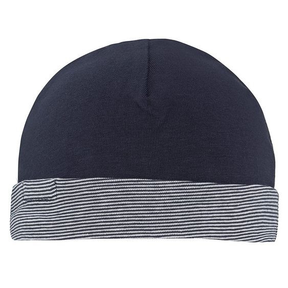 Noppies Reversing Cap Jandino - Ringel Navy - Gr. 0 - 3 months