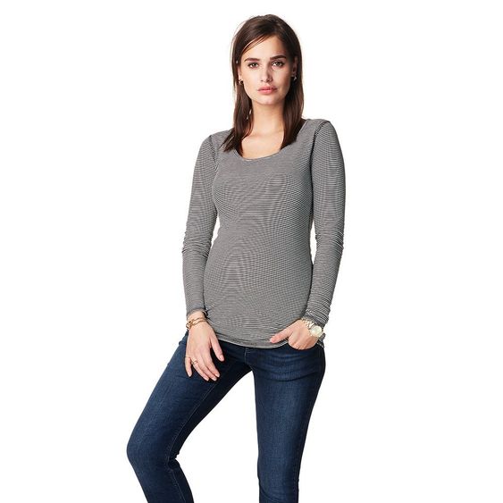 Noppies Camicia reversibile a maniche lunghe Marit - Antracite bianco a righe - Taglia M