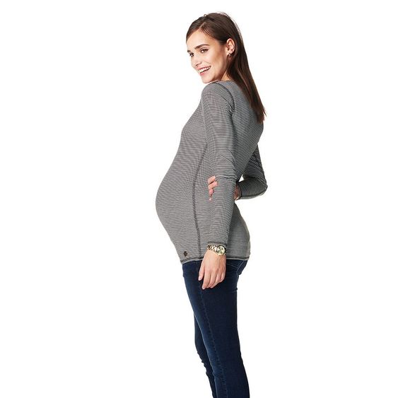 Noppies Camicia reversibile a maniche lunghe Marit - Antracite bianco a righe - Taglia M