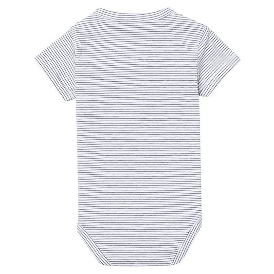 Noppies Wickelbody Kurzarm - Ringel Navy - Gr. 56