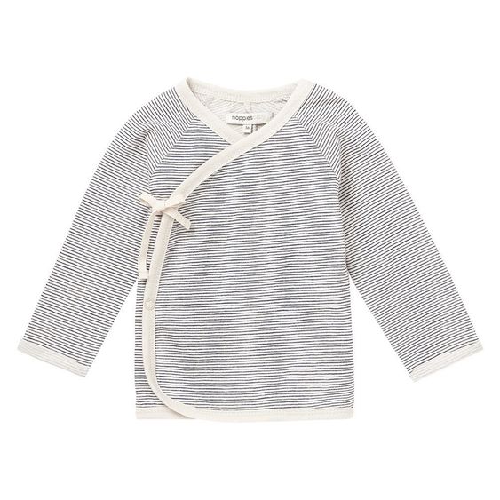 Noppies Wickelshirt Destin - Ringel Dunkelblau - Gr. 50
