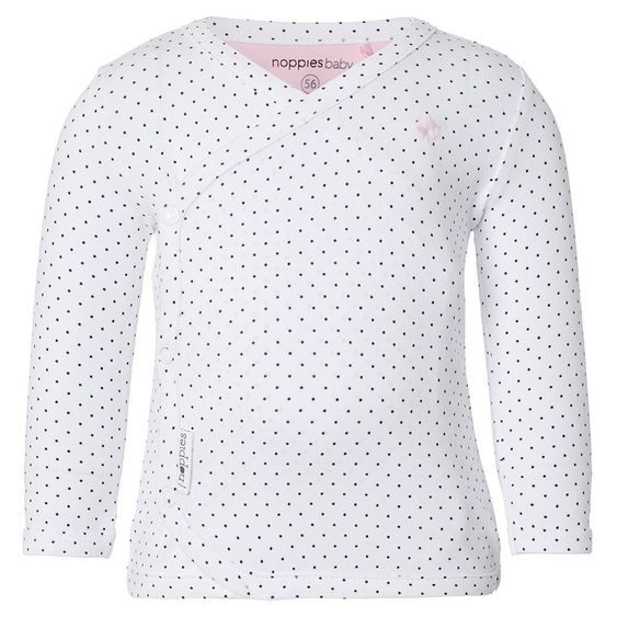 Noppies Wickelshirt Langarm Kim - Tupfen Weiß - Gr. 56