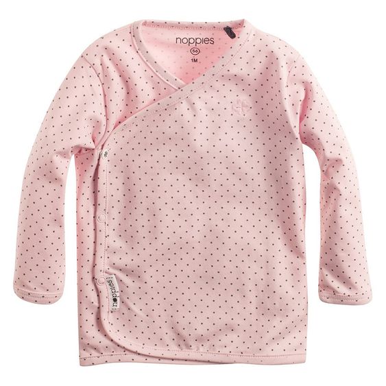 Noppies Wickelshirt Langarm - Tupfen Rosa - Gr. 68