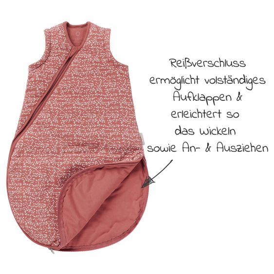 Noppies Winterschlafsack wattiert Ärmel abnehmbar - Brick Dust - Gr. 60 cm