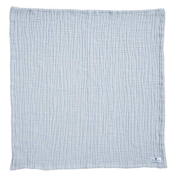 nordic coast company Babydecke / Kuscheldecke Musselin- 80 x 80 cm - Blau