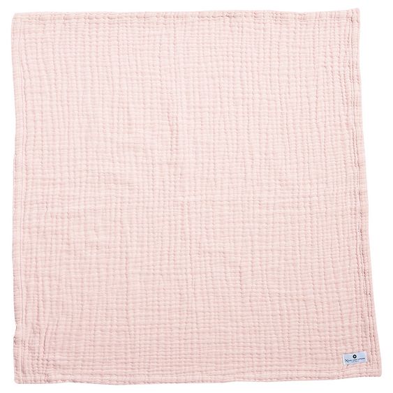 nordic coast company Baby blanket / cuddle blanket muslin- 80 x 80 cm - Pink