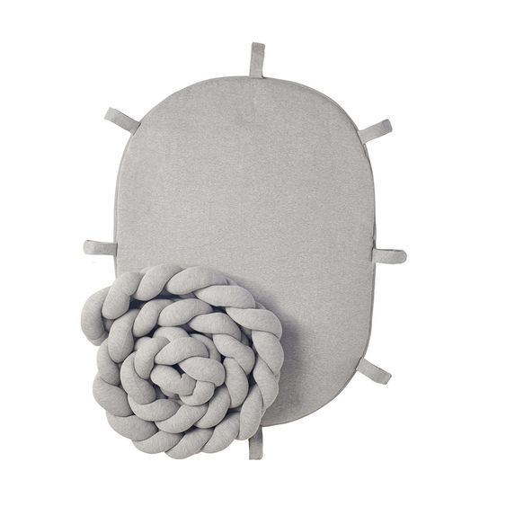 nordic coast company Babynest / Kuschelnest - geflochten - Grau