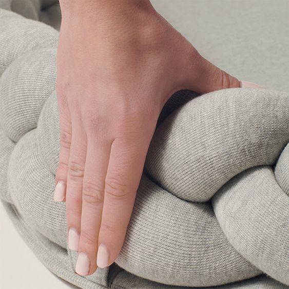nordic coast company Babynest / Kuschelnest - geflochten - Grau