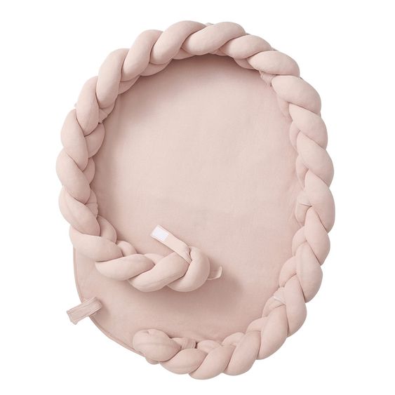 nordic coast company Babynest / Kuschelnest - geflochten - Rosa