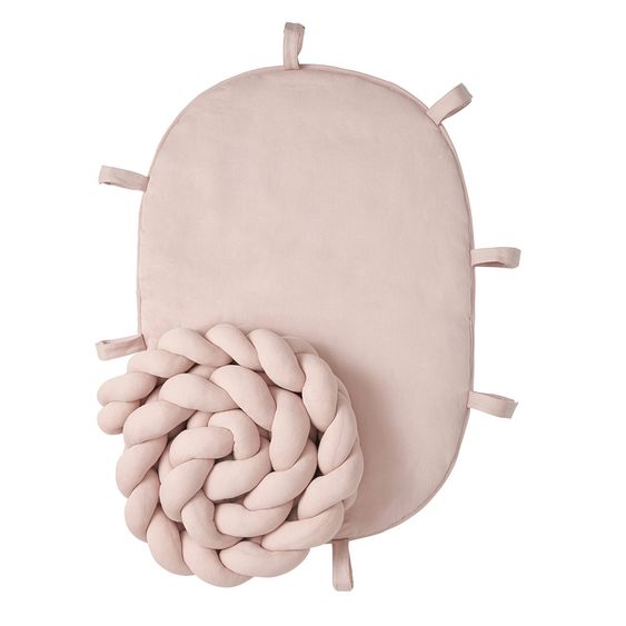 nordic coast company Babynest / Kuschelnest - geflochten - Rosa