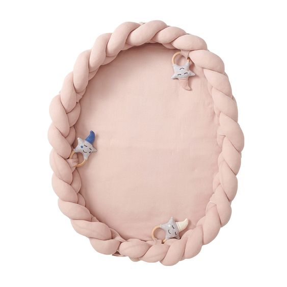 nordic coast company Babynest / Kuschelnest - geflochten - Rosa