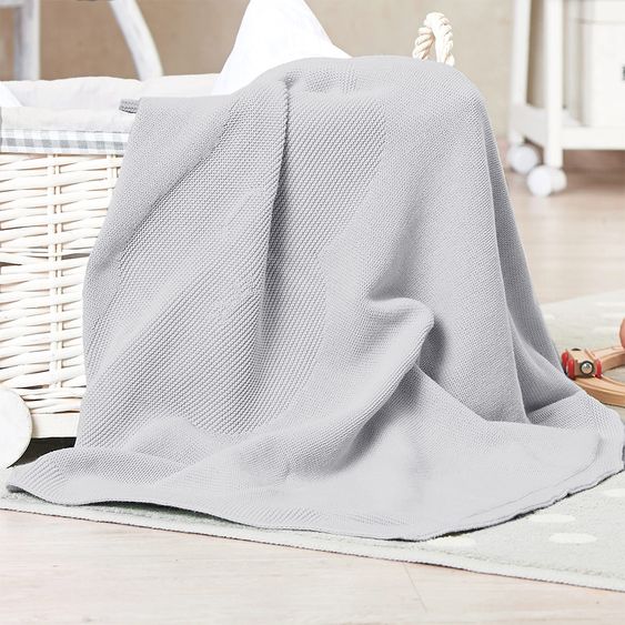 nordic coast company Cotton baby blanket - Cloud - Grey