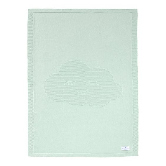 nordic coast company Baumwoll-Babydecke - Wolke - Mint