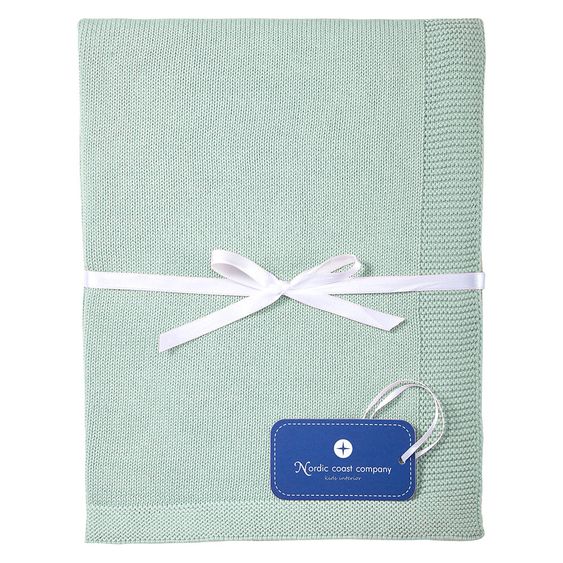 nordic coast company Cotton baby blanket - Cloud - Mint