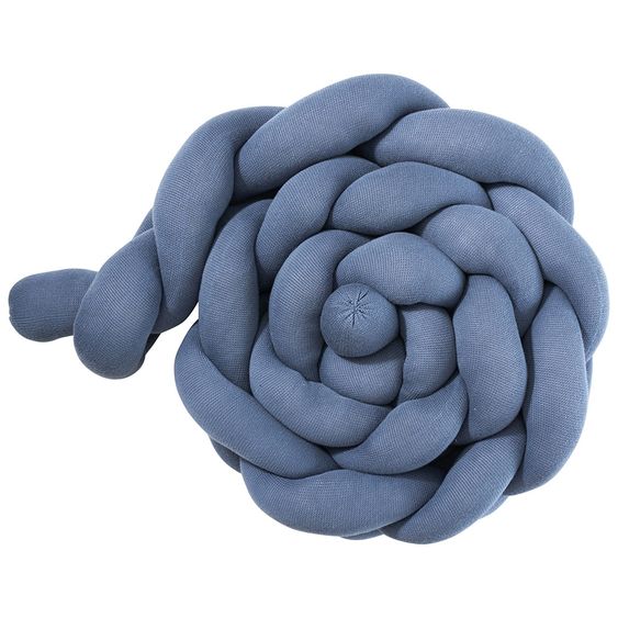 nordic coast company Bettschlange / Nestchenrolle - geflochten - Blau