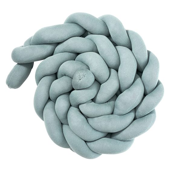 nordic coast company Bettschlange / Nestchenrolle - geflochten - Mint
