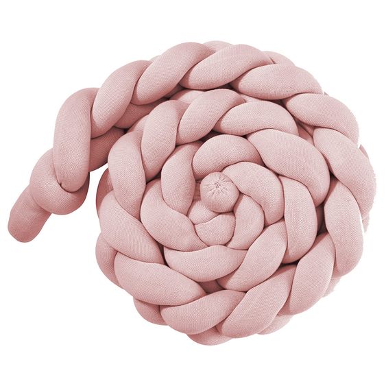 nordic coast company Bettschlange / Nestchenrolle - geflochten - Rosa