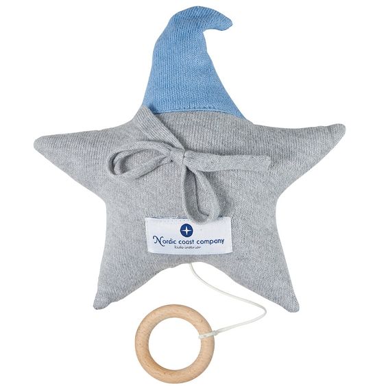 nordic coast company Spieluhr - Stern - Blau / Grau