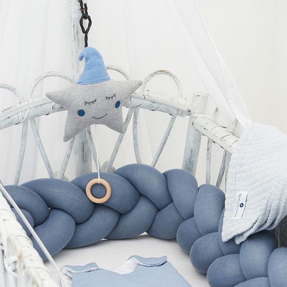 nordic coast company Spieluhr - Stern - Blau / Grau
