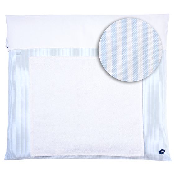 nordic coast company Wickelauflage - Blau / Weiß