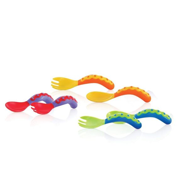 Nuby 2-tlg. Esslern-Besteck-Set Gr. 1 - verschiedene Designs