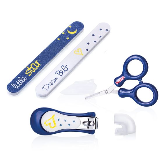 Nuby 4-tlg. Nagelpflege-Set Baby Maniküre - Little Moments - Blau
