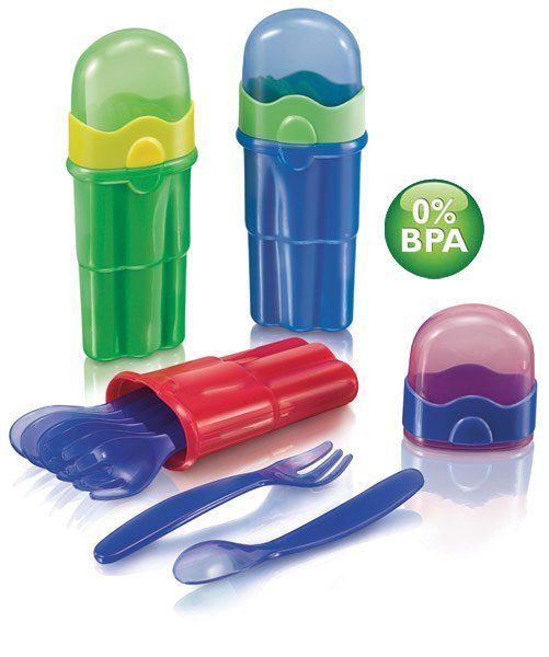 Nuby 8-tlg. Besteck-Set mit Aufbewahrungsbox - verschiedene Designs