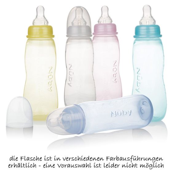 Nuby PP standard bottle 240 ml - silicone Gr.1 milk