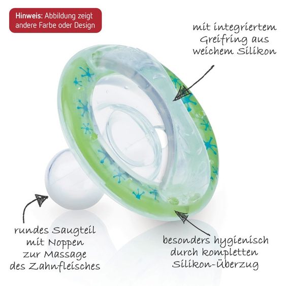 Nuby Schnuller Soft Flex - Silikon 0-6 M - Blue