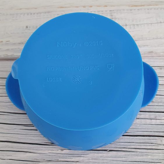 Nuby Silikon-Schale mit Saugfuß - Blau