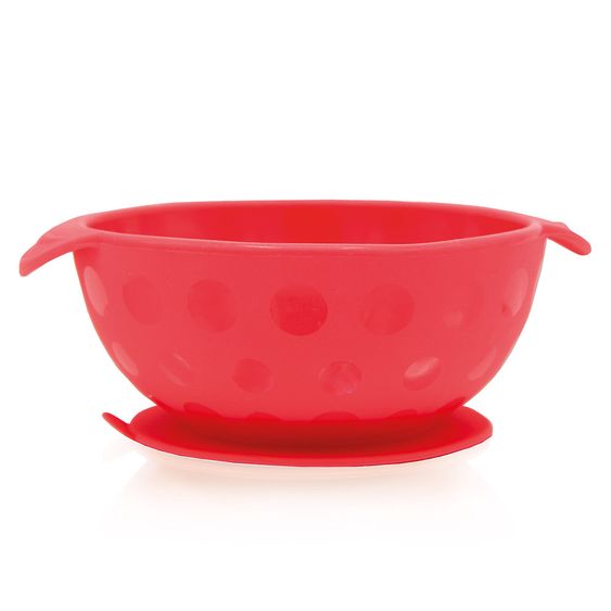 Nuby Silikon-Schale mit Saugfuß - Rot