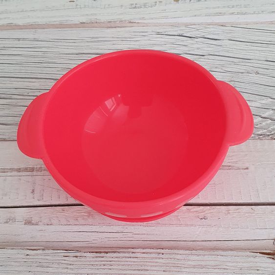 Nuby Silikon-Schale mit Saugfuß - Rot
