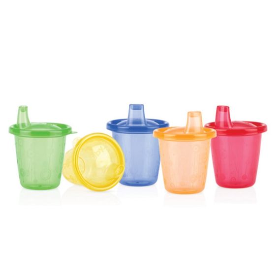 Nuby Tazza per bere 6 Pack Pick Nick 180 ml - Colorata